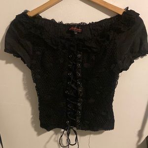vintage gothic corset top